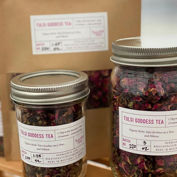 Tulsi Goddess Tea in kraft bag