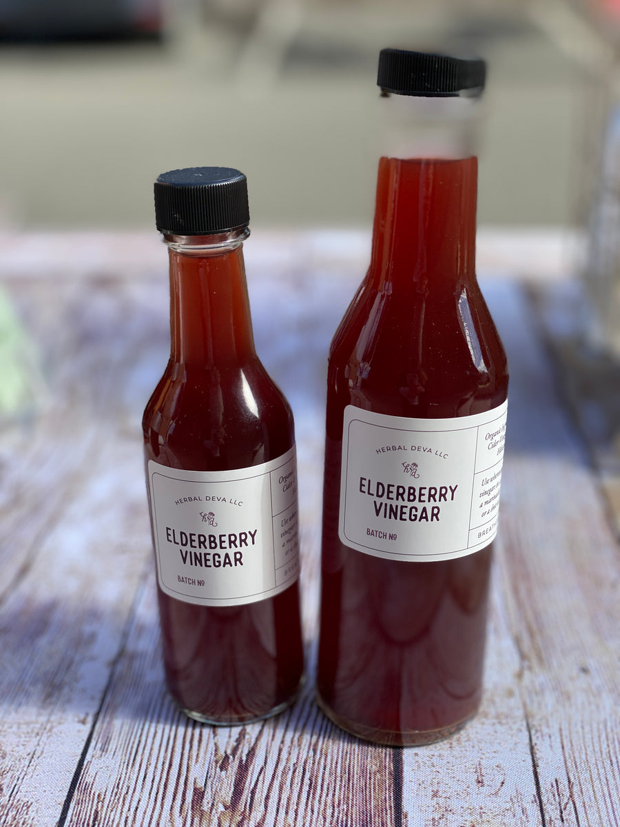 Elderberry Vinegar 8oz or 5oz – Herbal Deva LLC